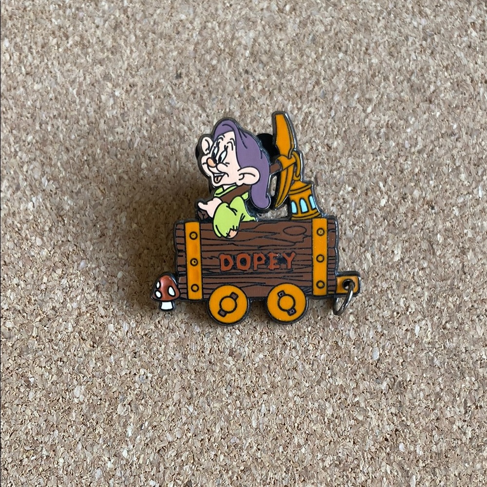Dopey Minecart Disney Pin